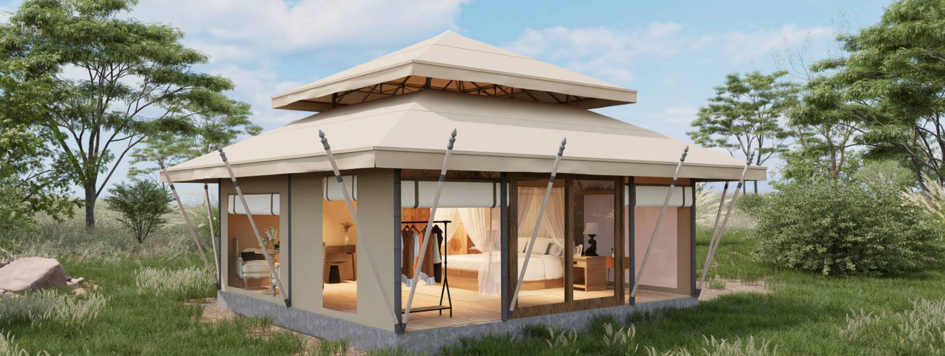 鹤岗户外野奢帐篷